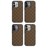 CHOCOLATE CHECKERED Magsafe Black Impact Phone Case for iPhone 13 Pro, iPhone 14 Pro, iPhone 15 Pro