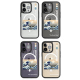 The Great Wave Magsafe Black Impact Phone Case for iPhone 13 Pro, iPhone 14 Pro, iPhone 15 Pro