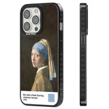 Girl with a Pearl Earring Magsafe Black Impact Phone Case for iPhone 13 Pro, iPhone 14 Pro, iPhone 15 Pro