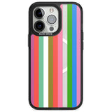 Vibrant Stripes Magsafe Black Impact Phone Case for iPhone 13 Pro, iPhone 14 Pro, iPhone 15 Pro