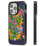 Psychedelic Jungle Dragon (Purple) Magsafe Black Impact Phone Case for iPhone 13 Pro, iPhone 14 Pro, iPhone 15 Pro