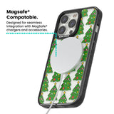 Christmas Tree Pattern (Clear) Magsafe Black Impact Phone Case for iPhone 13 Pro, iPhone 14 Pro, iPhone 15 Pro