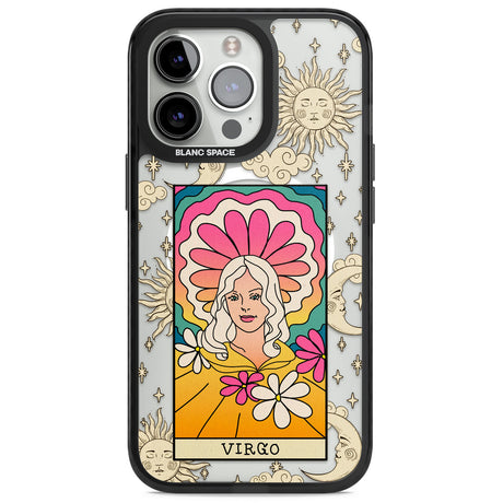 Celestial Zodiac - Virgo Magsafe Black Impact Phone Case for iPhone 13 Pro, iPhone 14 Pro, iPhone 15 Pro