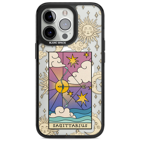 Celestial Zodiac - Sagittarius Magsafe Black Impact Phone Case for iPhone 13 Pro, iPhone 14 Pro, iPhone 15 Pro