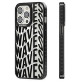 WAVES Magsafe Black Impact Phone Case for iPhone 13 Pro, iPhone 14 Pro, iPhone 15 Pro