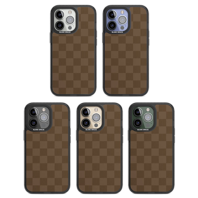 CHOCOLATE CHECKERED Black Impact Phone Case for iPhone 13 Pro, iPhone 14 Pro, iPhone 15 Pro