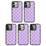 LILAC CHECKERED Black Impact Phone Case for iPhone 13 Pro, iPhone 14 Pro, iPhone 15 Pro