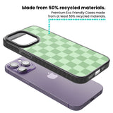 SEAFOAM CHECKERED Black Impact Phone Case for iPhone 13 Pro, iPhone 14 Pro, iPhone 15 Pro