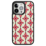 Rose Stars Pattern Black Impact Phone Case for iPhone 13 Pro, iPhone 14 Pro, iPhone 15 Pro