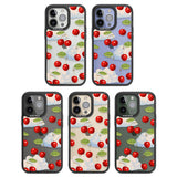 Vintage Cherries & Clouds Black Impact Phone Case for iPhone 13 Pro, iPhone 14 Pro, iPhone 15 Pro