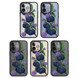 Vintage Painted Plums Black Impact Phone Case for iPhone 13 Pro, iPhone 14 Pro, iPhone 15 Pro