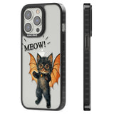 MEOW! Black Impact Phone Case for iPhone 13 Pro, iPhone 14 Pro, iPhone 15 Pro