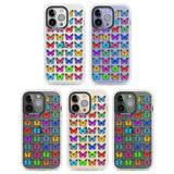 Colourful Butterfly Pattern Clear Impact Phone Case for iPhone 13 Pro, iPhone 14 Pro, iPhone 15 Pro