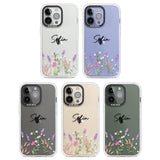 Personalised Lavender Wildflowers Clear Impact Phone Case for iPhone 13 Pro, iPhone 14 Pro, iPhone 15 Pro