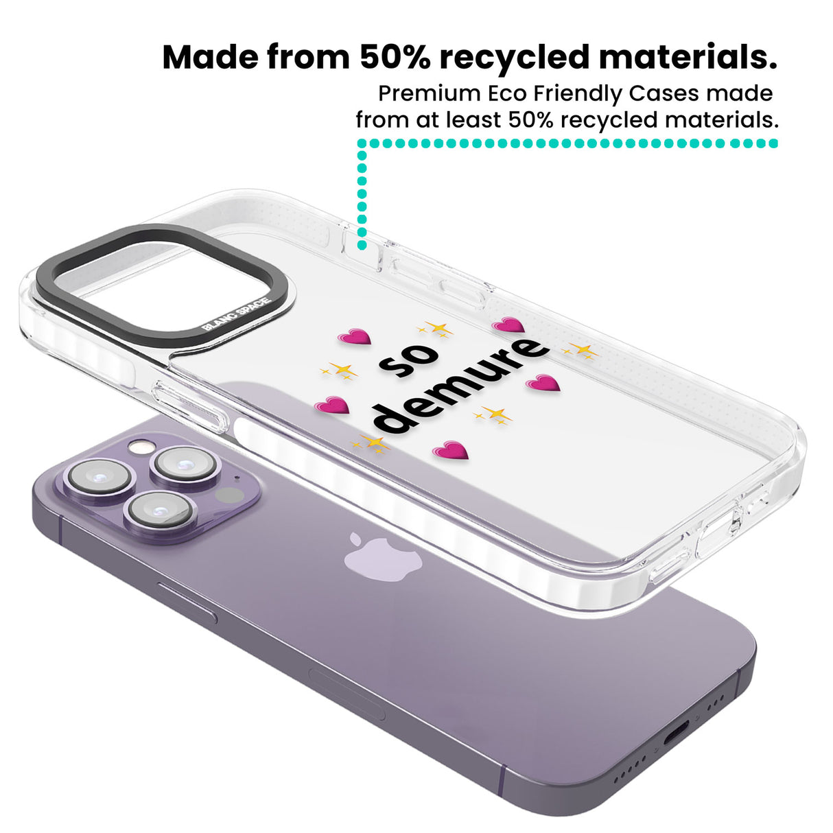 So Demure Clear Impact Phone Case for iPhone 13 Pro, iPhone 14 Pro, iPhone 15 Pro