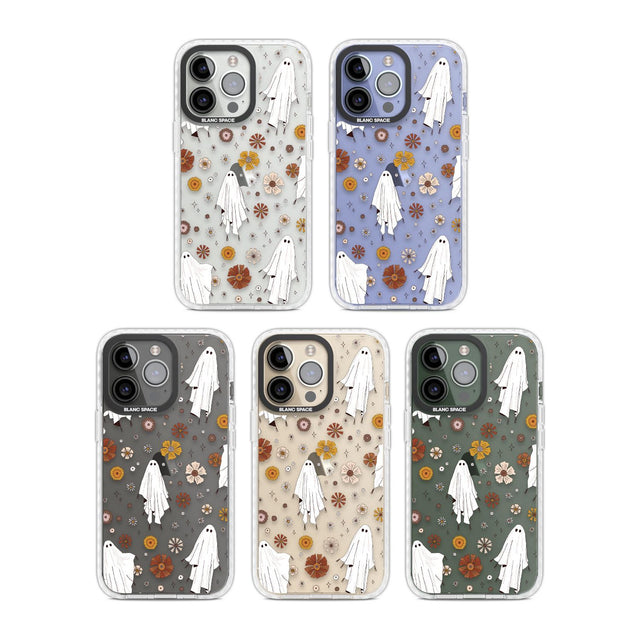 Halloween Skulls and FlowersPhone Case for iPhone 14 Pro