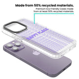 Happy Place (Purple) Clear Impact Phone Case for iPhone 13 Pro, iPhone 14 Pro, iPhone 15 Pro