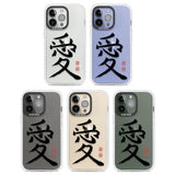 Japanese Kanji - Love Clear Impact Phone Case for iPhone 13 Pro, iPhone 14 Pro, iPhone 15 Pro