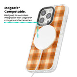 Pumpkin Plaid Magsafe Impact Phone Case for iPhone 13 Pro, iPhone 14 Pro, iPhone 15 Pro