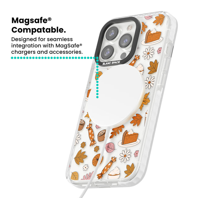 Pumpkin Spice Magsafe Impact Phone Case for iPhone 13 Pro, iPhone 14 Pro, iPhone 15 Pro