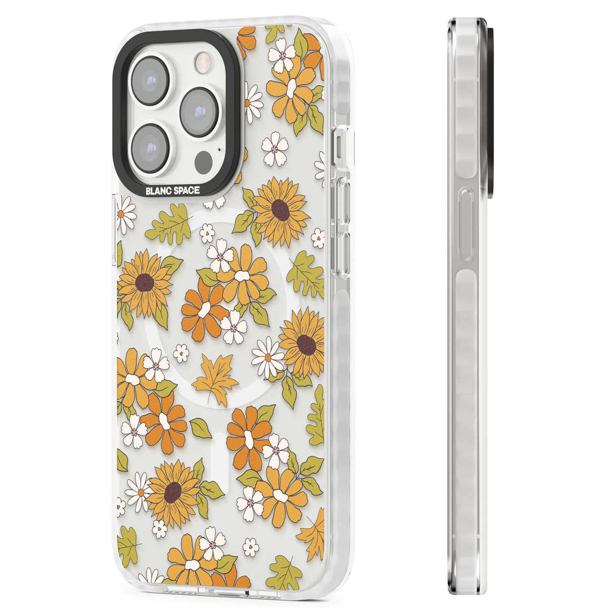 Boho Sunflowers Magsafe Impact Phone Case for iPhone 13 Pro, iPhone 14 Pro, iPhone 15 Pro