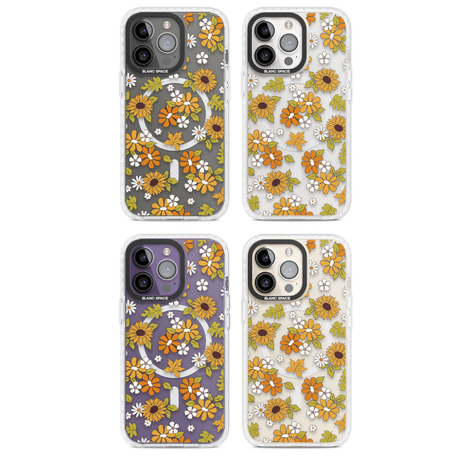 Boho Sunflowers Magsafe Impact Phone Case for iPhone 13 Pro, iPhone 14 Pro, iPhone 15 Pro