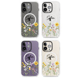 Personalised April Wildfowers Magsafe Impact Phone Case for iPhone 13 Pro, iPhone 14 Pro, iPhone 15 Pro