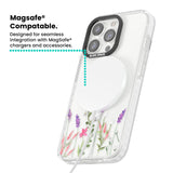 Personalised Lavender Wildflowers Magsafe Impact Phone Case for iPhone 13 Pro, iPhone 14 Pro, iPhone 15 Pro