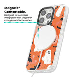 Orange Halloween Pattern Magsafe Impact Phone Case for iPhone 13 Pro, iPhone 14 Pro, iPhone 15 Pro