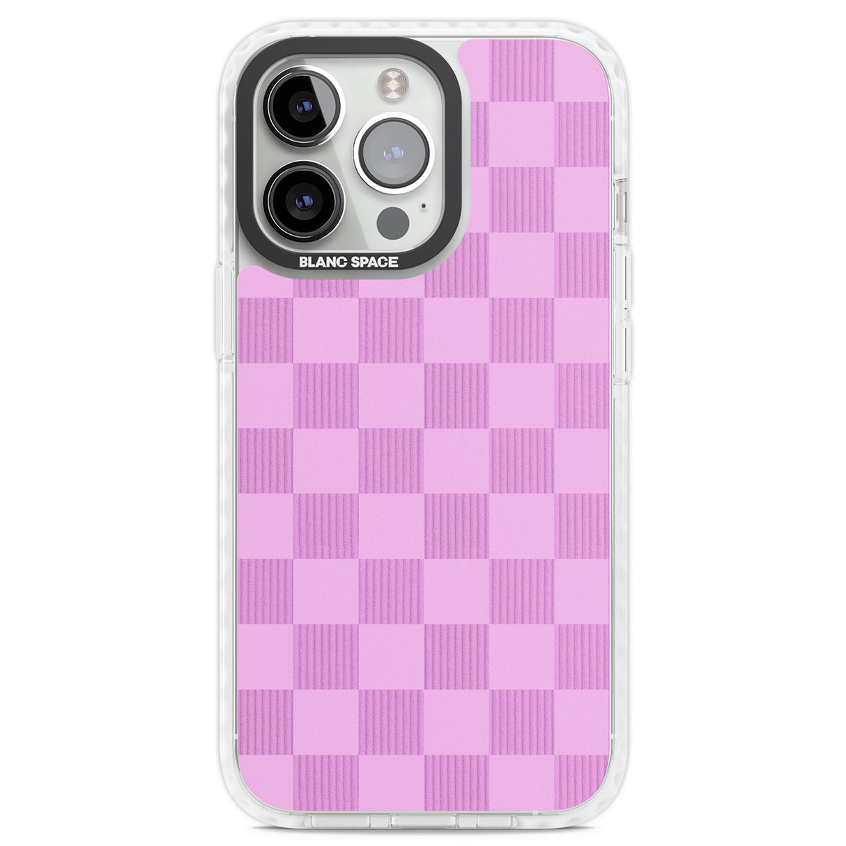 BUBBLEGUM CHECKERED Clear Impact Phone Case for iPhone 13 Pro, iPhone 14 Pro, iPhone 15 Pro