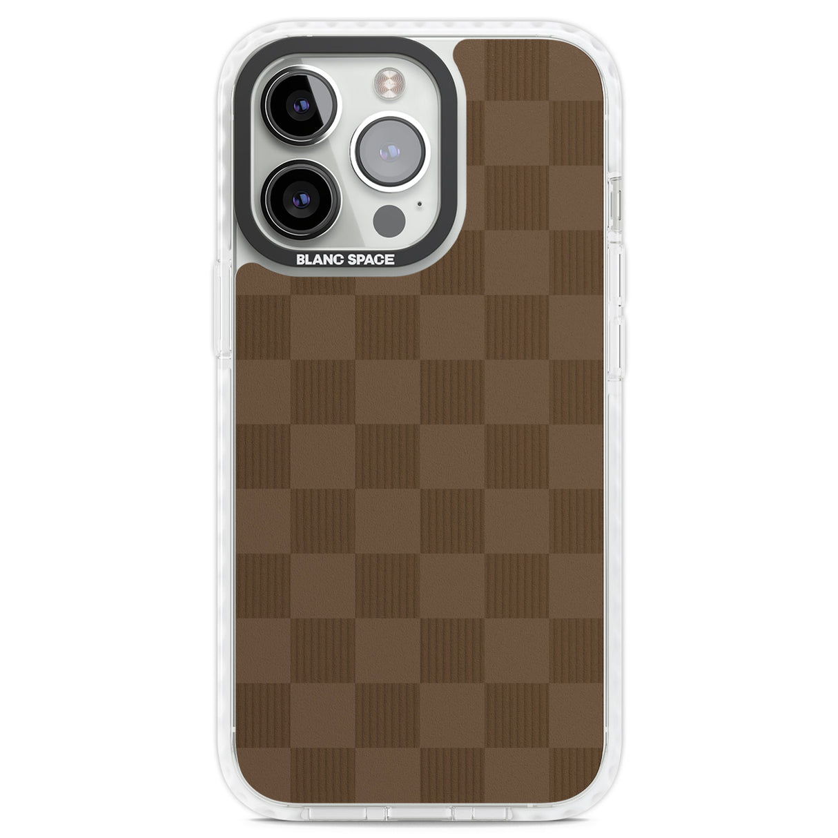 CHOCOLATE CHECKERED Clear Impact Phone Case for iPhone 13 Pro, iPhone 14 Pro, iPhone 15 Pro