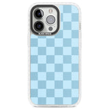 SKYBLUE CHECKERED Clear Impact Phone Case for iPhone 13 Pro, iPhone 14 Pro, iPhone 15 Pro