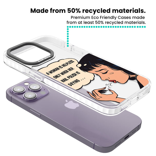 Drying Nails - Pop Art Clear Impact Phone Case for iPhone 13 Pro, iPhone 14 Pro, iPhone 15 Pro