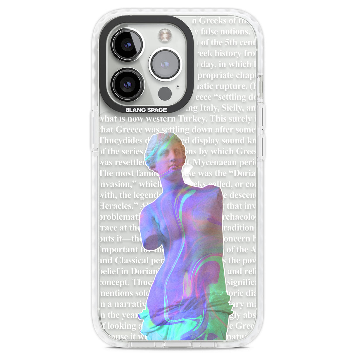 Iridescent De Milo Clear Impact Phone Case for iPhone 13 Pro, iPhone 14 Pro, iPhone 15 Pro