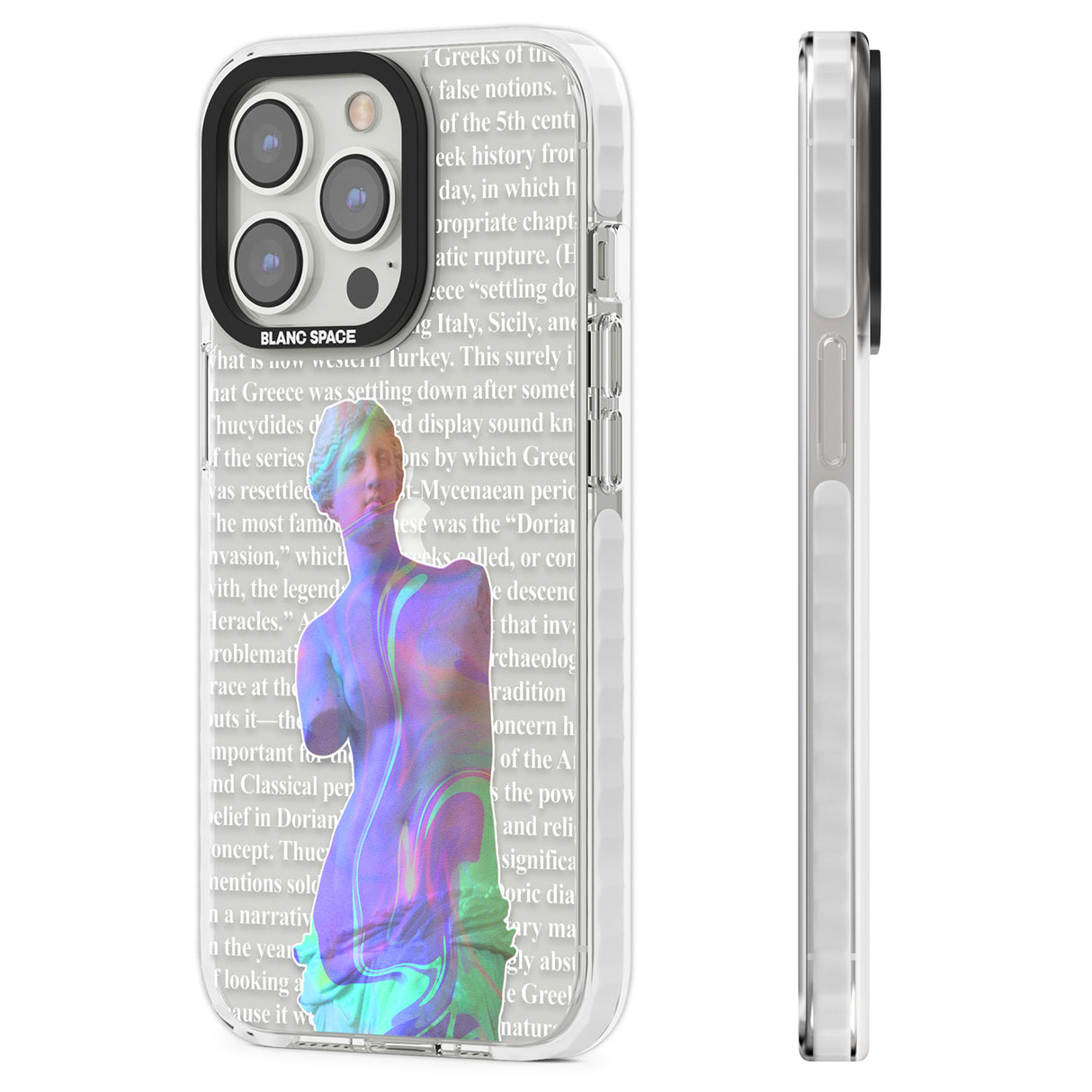 Iridescent De Milo Clear Impact Phone Case for iPhone 13 Pro, iPhone 14 Pro, iPhone 15 Pro