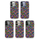 Multicolour Polka-dot Fiesta (Purple) Clear Impact Phone Case for iPhone 13 Pro, iPhone 14 Pro, iPhone 15 Pro