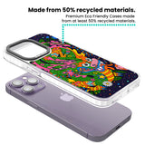 Psychedelic Jungle Dragon (Purple) Clear Impact Phone Case for iPhone 13 Pro, iPhone 14 Pro, iPhone 15 Pro