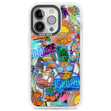 Tropical Vibes Collage Clear Impact Phone Case for iPhone 13 Pro, iPhone 14 Pro, iPhone 15 Pro