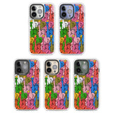 Multicolour Liberty Pattern Clear Impact Phone Case for iPhone 13 Pro, iPhone 14 Pro, iPhone 15 Pro