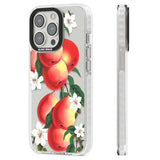 Vintage Painted Peaches Clear Impact Phone Case for iPhone 13 Pro, iPhone 14 Pro, iPhone 15 Pro