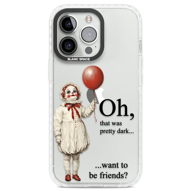 Want to be Friends? Clear Impact Phone Case for iPhone 13 Pro, iPhone 14 Pro, iPhone 15 Pro