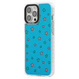 Blue Heartstopper Stars Pattern Phone Case for iPhone 14 Pro Max