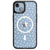 Messy White Dot Pattern Phone Case iPhone 15 Plus / Magsafe Black Impact Case,iPhone 15 / Magsafe Black Impact Case,iPhone 14 Plus / Magsafe Black Impact Case,iPhone 14 / Magsafe Black Impact Case,iPhone 13 / Magsafe Black Impact Case Blanc Space