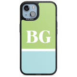 Personalised Colourblock: Green & Turquoise Custom Phone Case iPhone 15 Plus / Magsafe Black Impact Case,iPhone 15 / Magsafe Black Impact Case,iPhone 14 Plus / Magsafe Black Impact Case,iPhone 14 / Magsafe Black Impact Case,iPhone 13 / Magsafe Black Impact Case Blanc Space