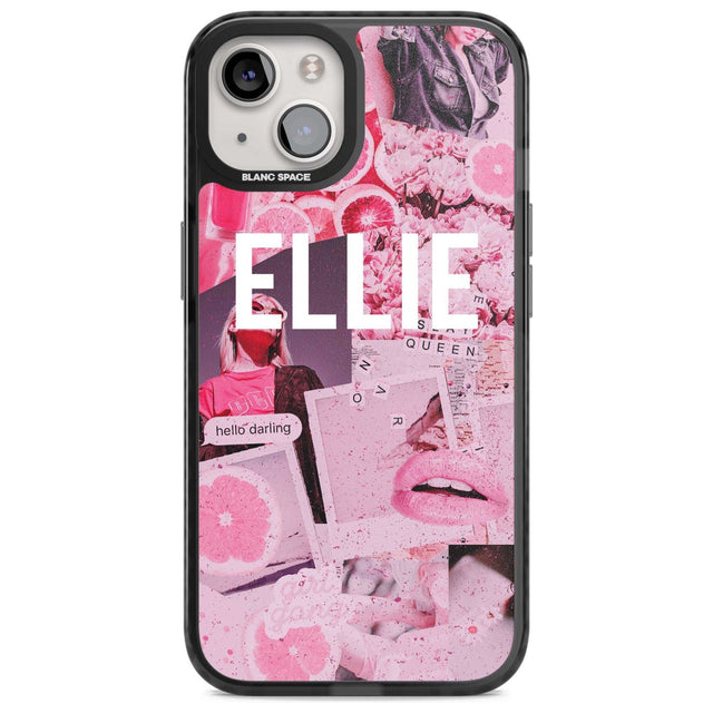 Personalised Sweet Pink Fashion Collage Custom Phone Case iPhone 15 Plus / Magsafe Black Impact Case,iPhone 15 / Magsafe Black Impact Case,iPhone 14 Plus / Magsafe Black Impact Case,iPhone 14 / Magsafe Black Impact Case,iPhone 13 / Magsafe Black Impact Case Blanc Space