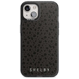 Personalised Minimal Lettering Dark Leopard Custom Phone Case iPhone 15 Plus / Magsafe Black Impact Case,iPhone 15 / Magsafe Black Impact Case,iPhone 14 Plus / Magsafe Black Impact Case,iPhone 14 / Magsafe Black Impact Case,iPhone 13 / Magsafe Black Impact Case Blanc Space