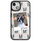 Personalised French Bulldog, Black & White - Dog Photo Custom Phone Case iPhone 15 Plus / Magsafe Black Impact Case,iPhone 15 / Magsafe Black Impact Case,iPhone 14 Plus / Magsafe Black Impact Case,iPhone 14 / Magsafe Black Impact Case,iPhone 13 / Magsafe Black Impact Case Blanc Space