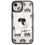 Personalised Dachshund, Black- Dog Photo Custom Phone Case iPhone 15 Plus / Magsafe Black Impact Case,iPhone 15 / Magsafe Black Impact Case,iPhone 14 Plus / Magsafe Black Impact Case,iPhone 14 / Magsafe Black Impact Case,iPhone 13 / Magsafe Black Impact Case Blanc Space