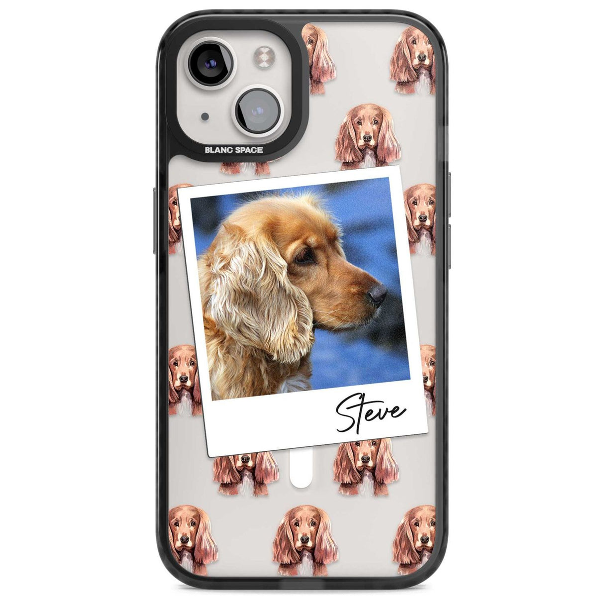 Personalised Cocker Spaniel - Dog Photo Custom Phone Case iPhone 15 Plus / Magsafe Black Impact Case,iPhone 15 / Magsafe Black Impact Case,iPhone 14 Plus / Magsafe Black Impact Case,iPhone 14 / Magsafe Black Impact Case,iPhone 13 / Magsafe Black Impact Case Blanc Space