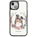 Personalised Australian Shepherd Watercolour Dog Portrait Custom Phone Case iPhone 15 Plus / Magsafe Black Impact Case,iPhone 15 / Magsafe Black Impact Case,iPhone 14 Plus / Magsafe Black Impact Case,iPhone 14 / Magsafe Black Impact Case,iPhone 13 / Magsafe Black Impact Case Blanc Space